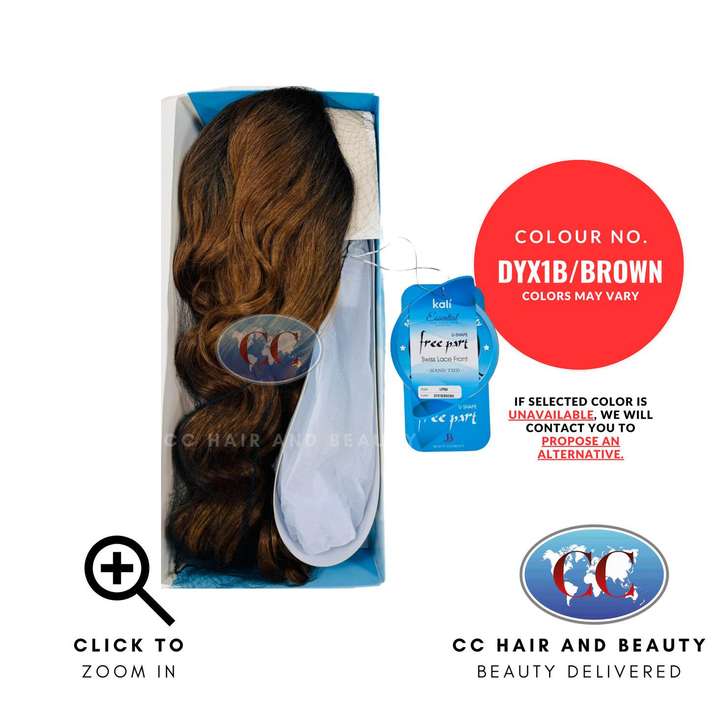 Kali Essential Lace Front 4 x 4 Hand Tied 100% Human Hair LFP04-Colour DYX1B/BROWN
