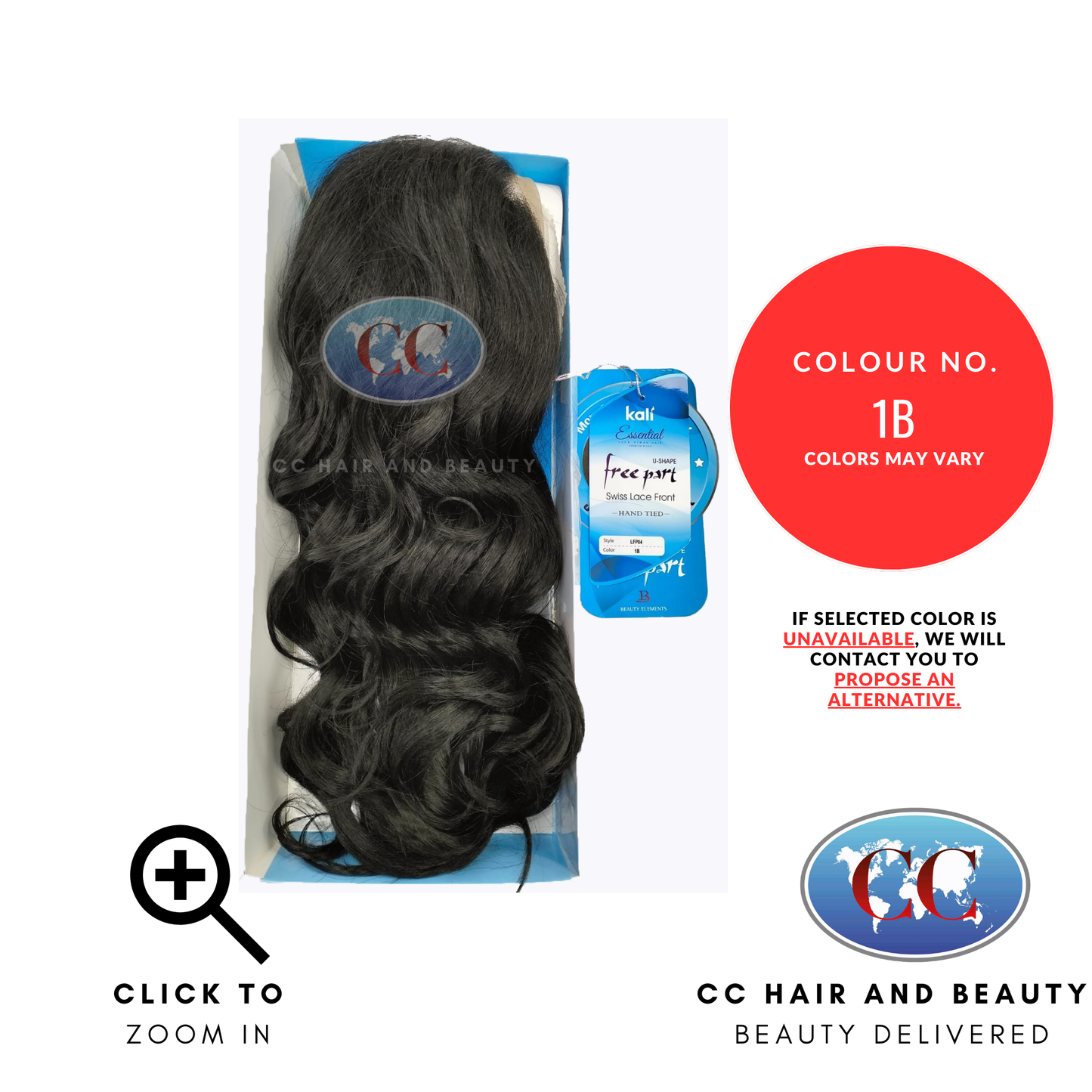 Kali Essential Lace Front 4 x 4 Hand Tied 100% Human Hair LFP04-Colour 1B
