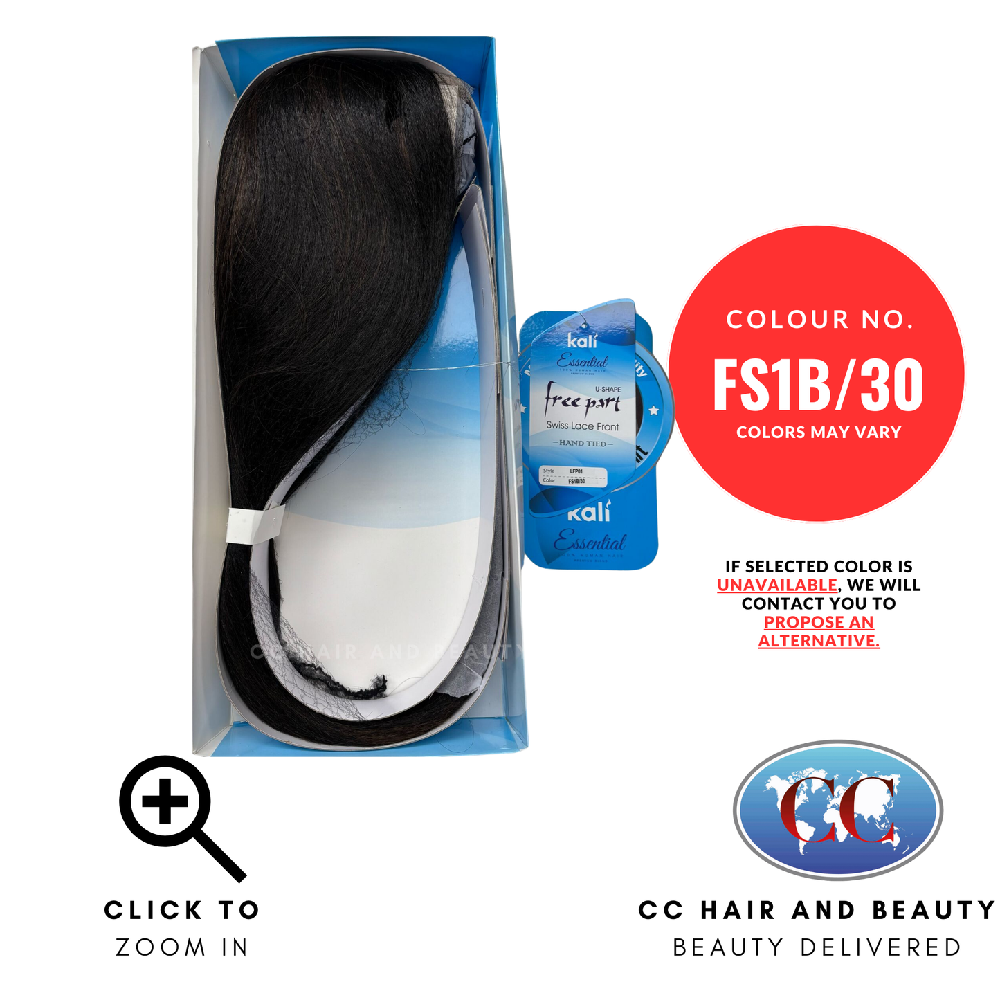 Kali Essentials LFP01 4 x 4 Swiss Lace Front Hand Tied 100% Human Hair LFP01