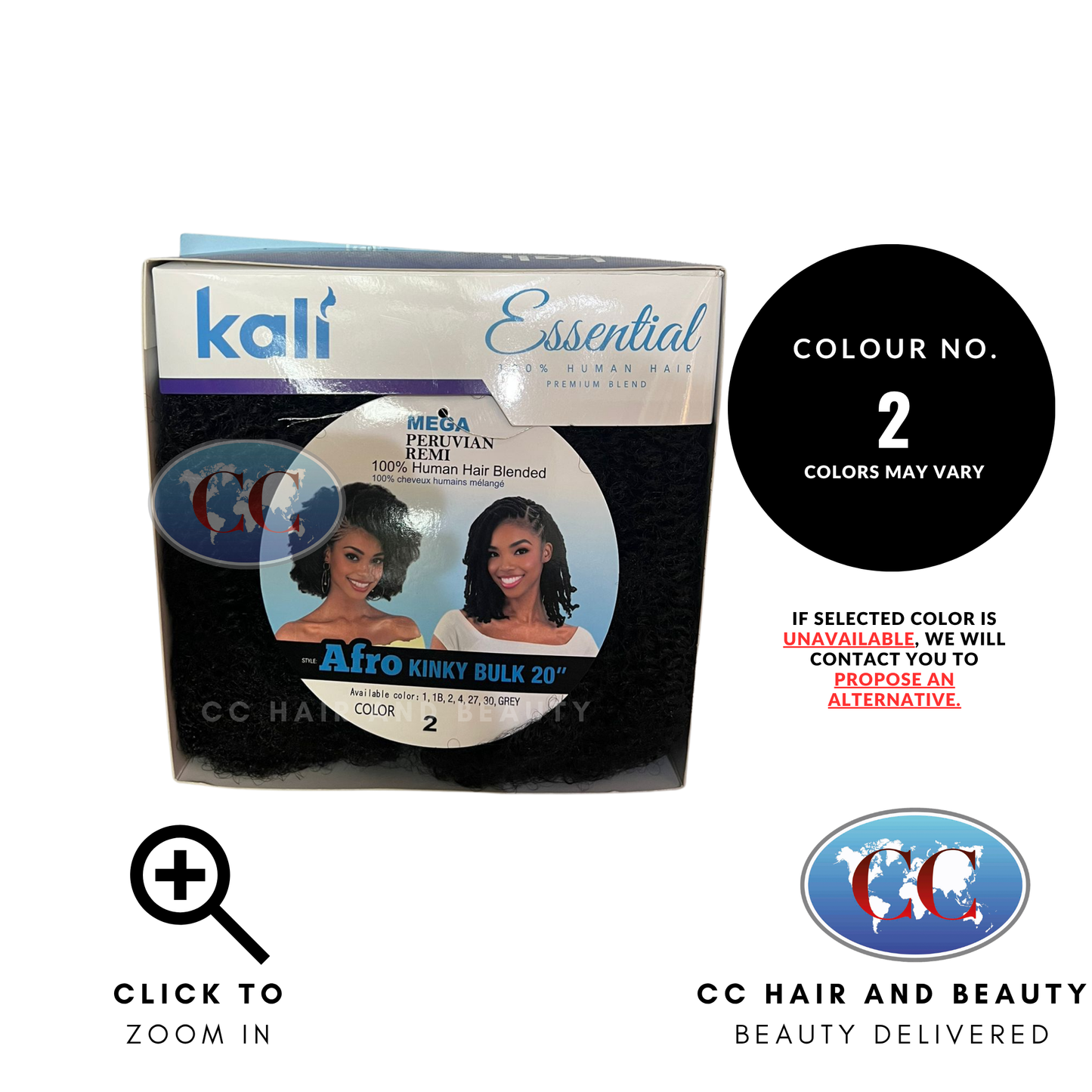 Kali Essetial 100% Human Hair Premium Blend Afro Kinky Bulk 20"- 2