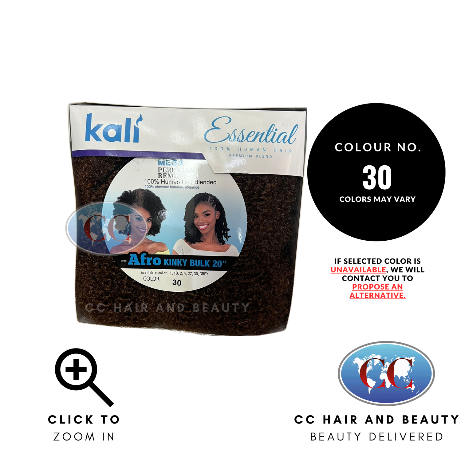 Kali Essetial 100% Human Hair Premium Blend Afro Kinky Bulk 20"- 30