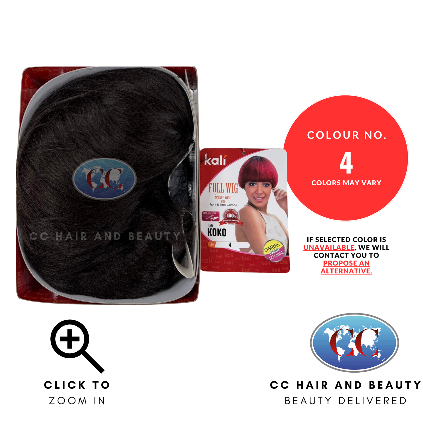 Kali Full Wig Secure Wear With Front & Back Combs - koko-colour 4