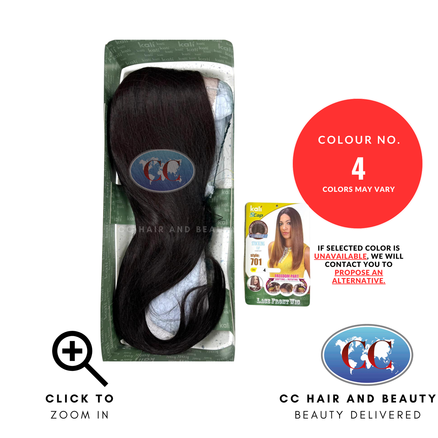 Kali Synthetic Hair Freedom Part Lace Wig - 701-colour 4