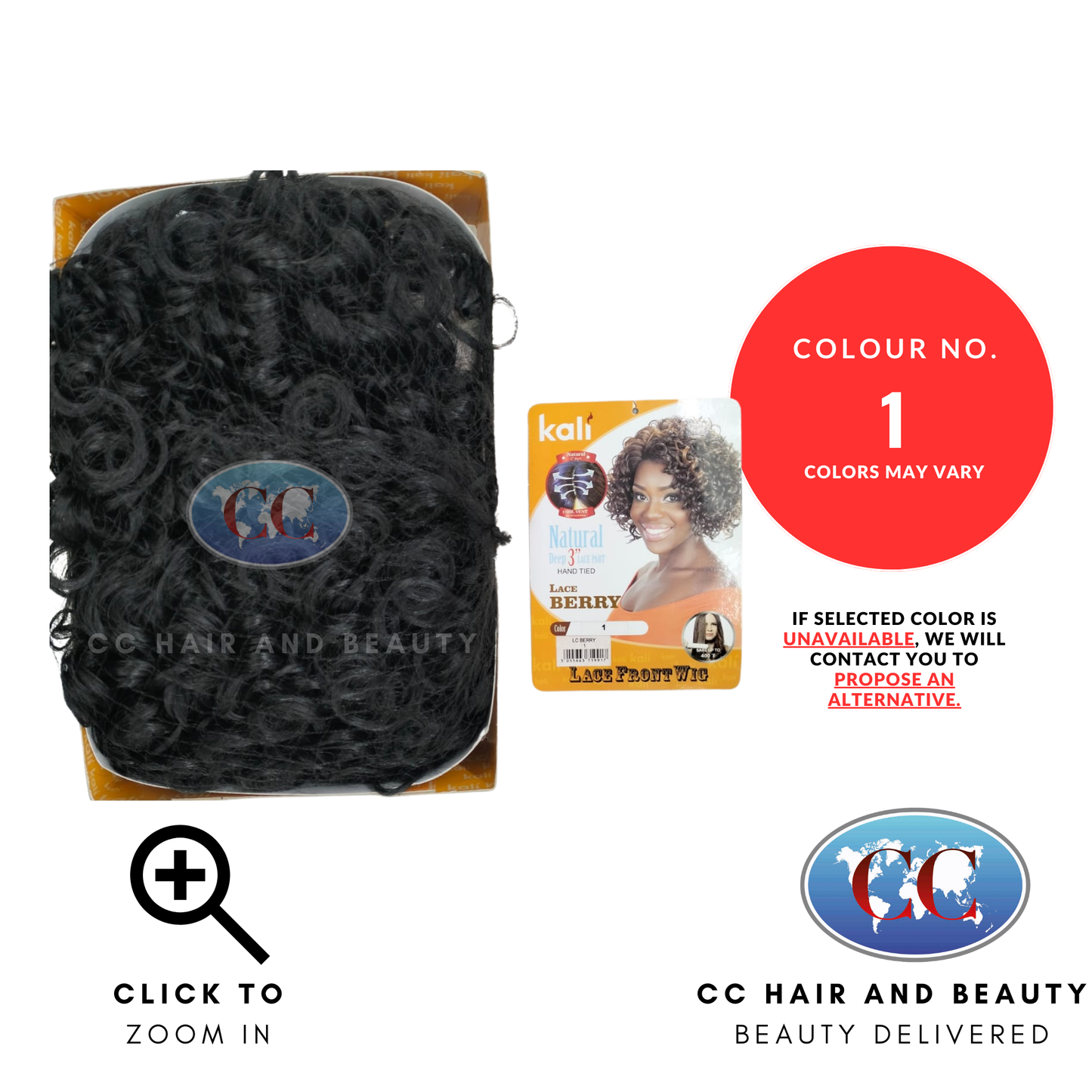 Kali Synthetic Hair Deep Part Lace Wig - Berry-Colour 1