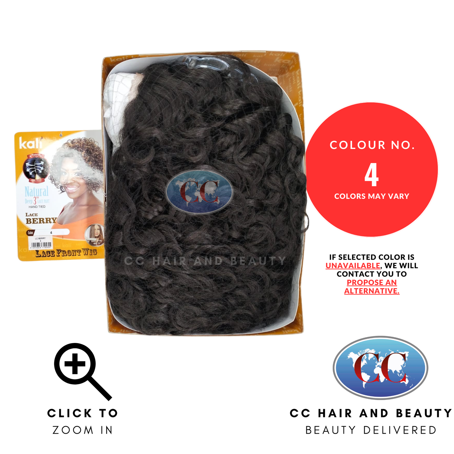 Kali Synthetic Hair Deep Part Lace Wig - Berry-Colour 4