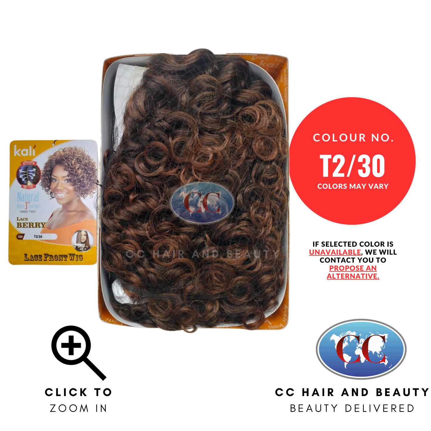 Kali Synthetic Hair Deep Part Lace Wig - Berry