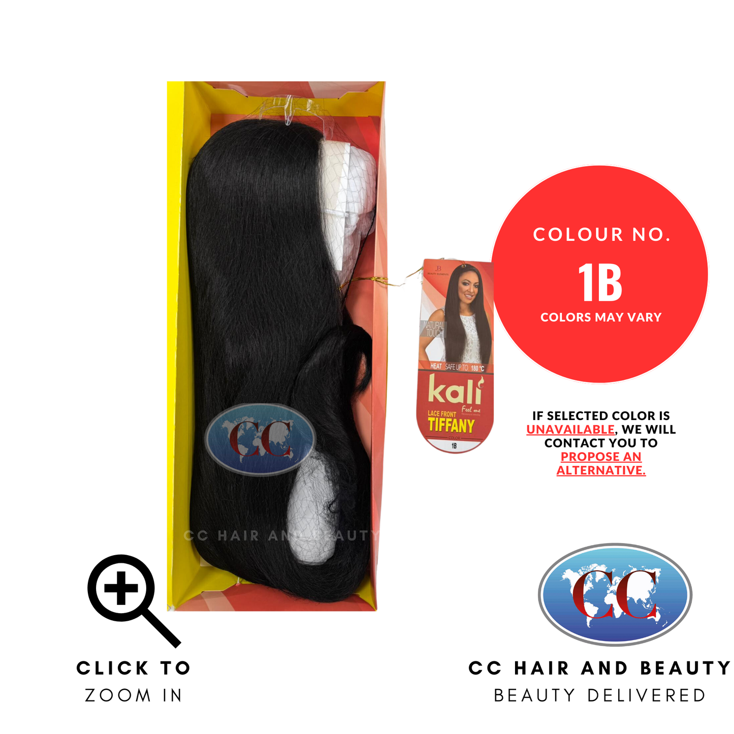 Kali Synthetic Hair Feel Me Lace Wig - Tiffany-Colour 1B