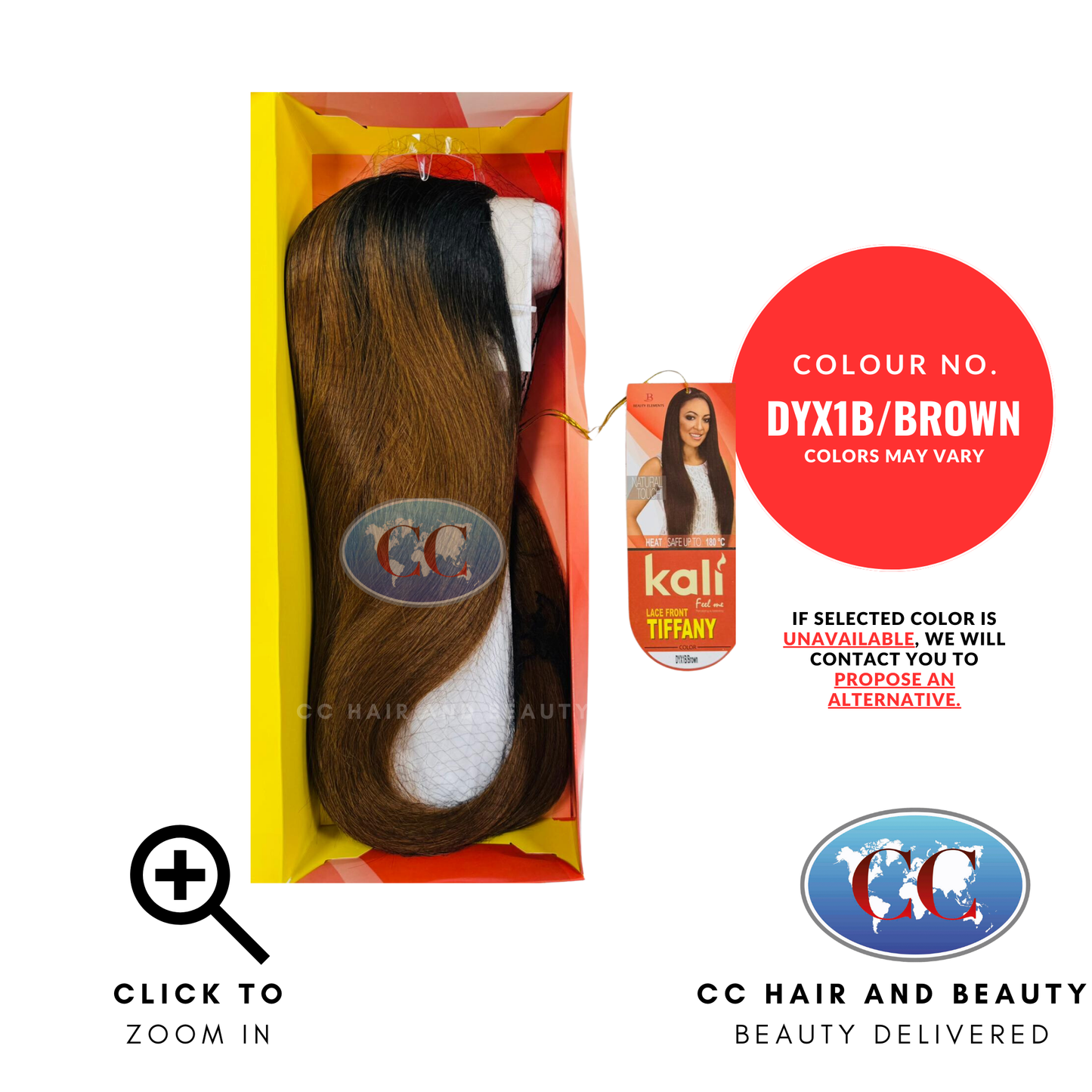 Kali Synthetic Hair Feel Me Lace Wig - Tiffany-Colour DYX1B/BROWN