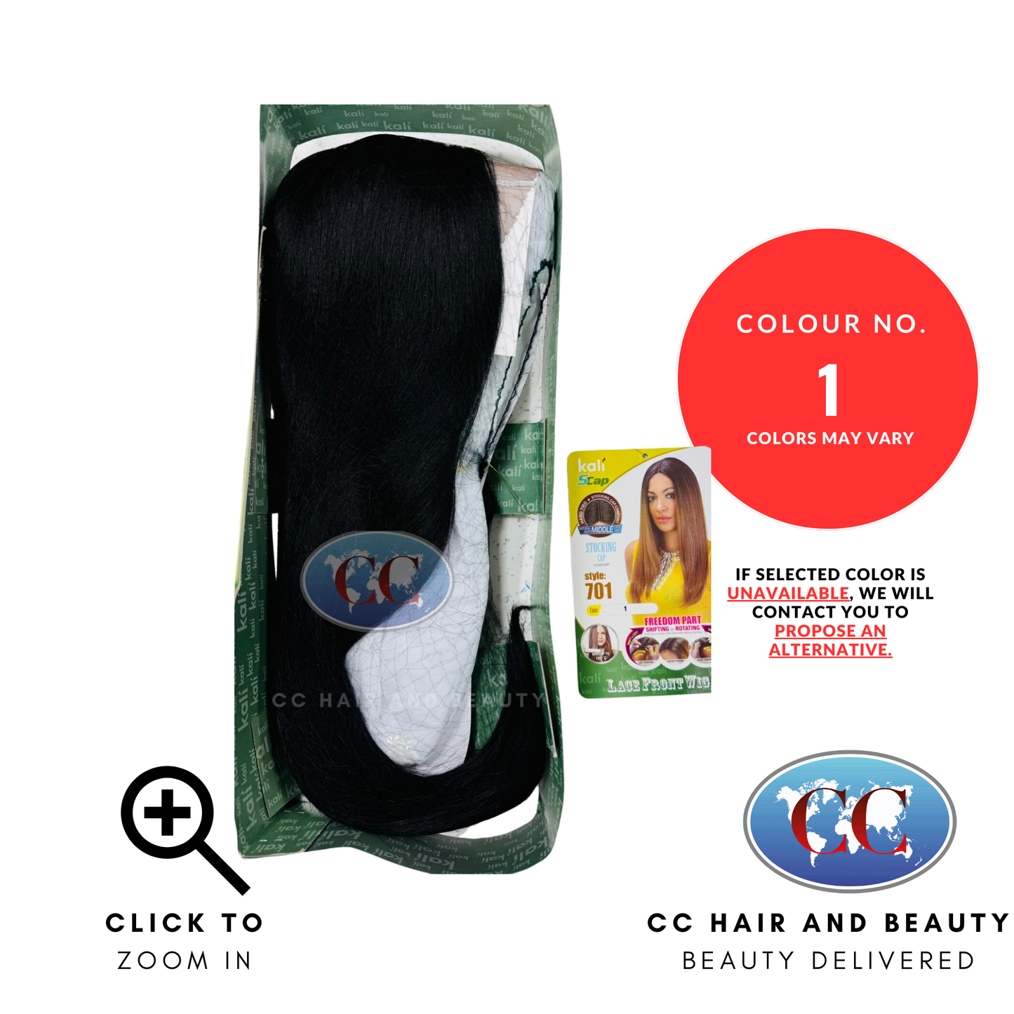  Kali Synthetic Hair Freedom Part Lace Wig - 701-colour 1
