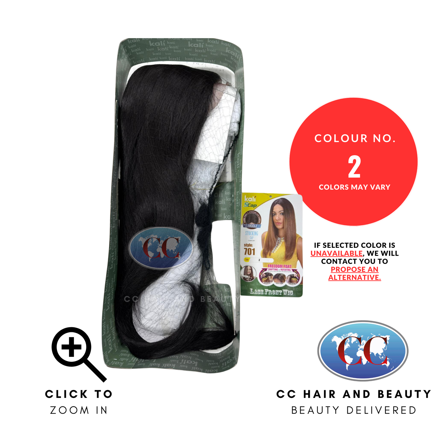 Kali Synthetic Hair Freedom Part Lace Wig - 701-colour 2