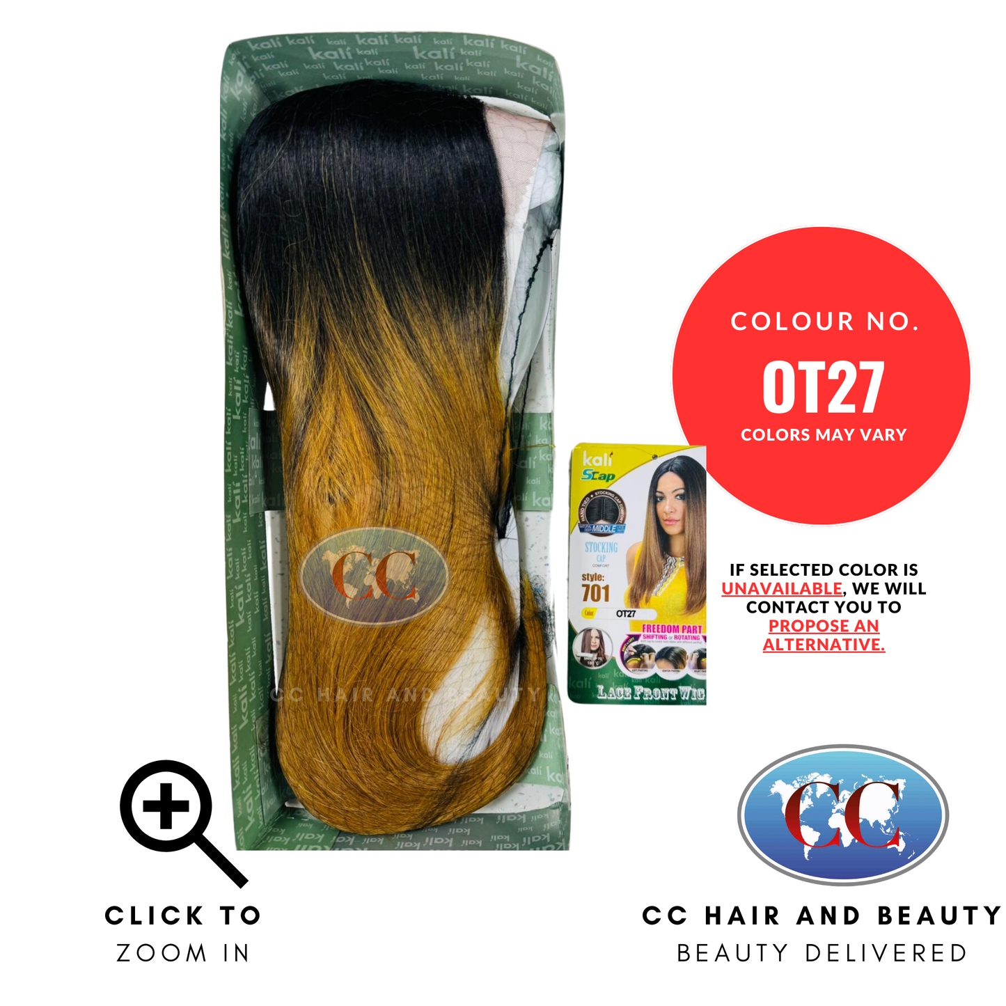Kali Synthetic Hair Freedom Part Lace Wig - 701-colour OT27