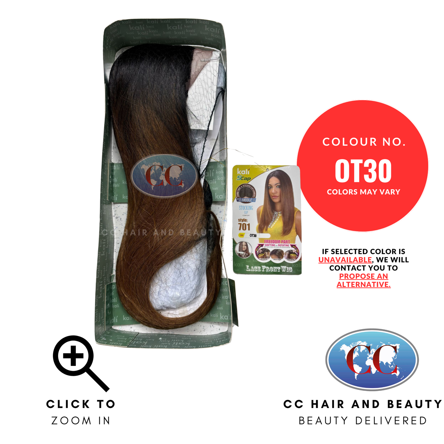 Kali Synthetic Hair Freedom Part Lace Wig - 701-Colour OT30