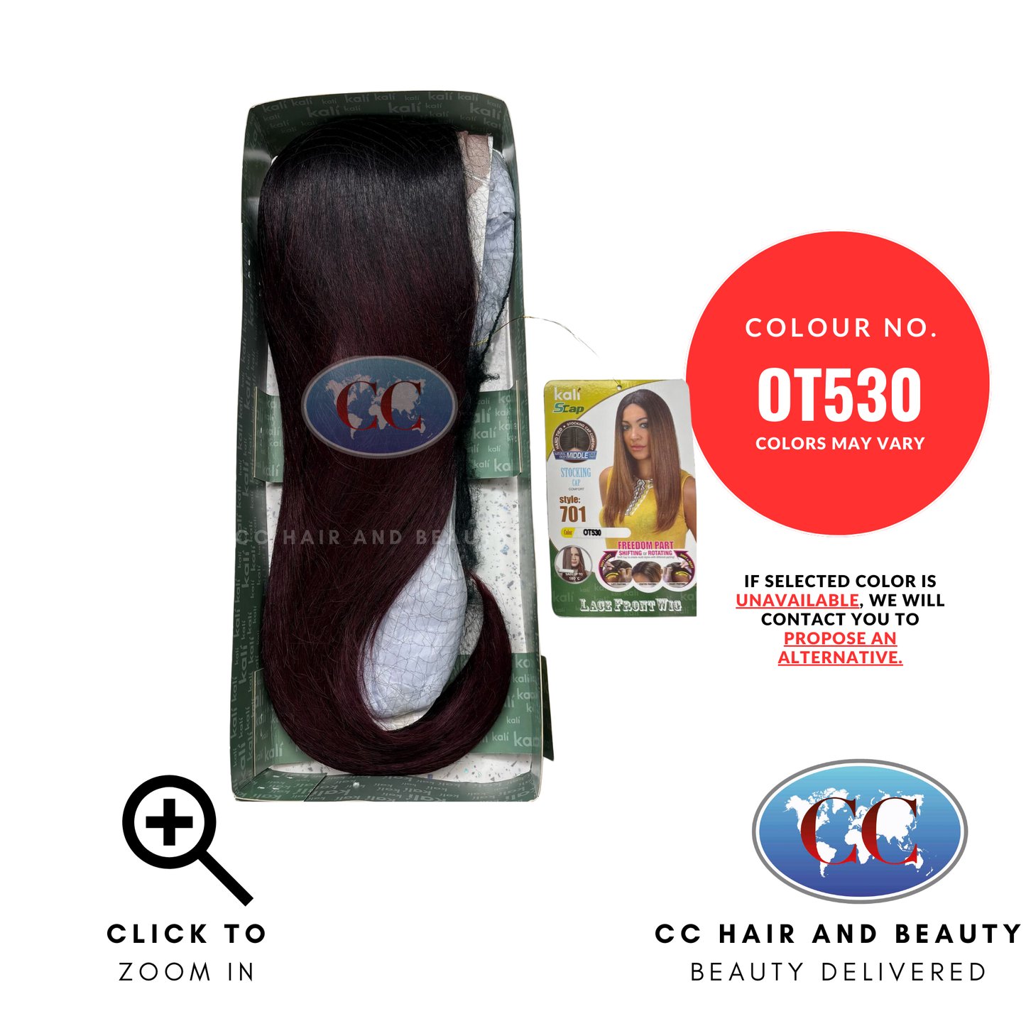 Kali Synthetic Hair Freedom Part Lace Wig - 701-Colour OT530