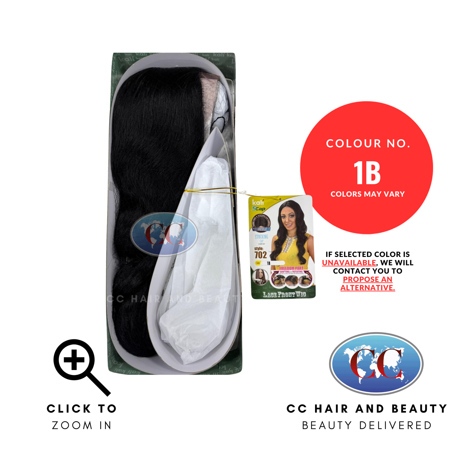 Kali Synthetic Hair Freedom Part Lace Wig - 702-colour 1B