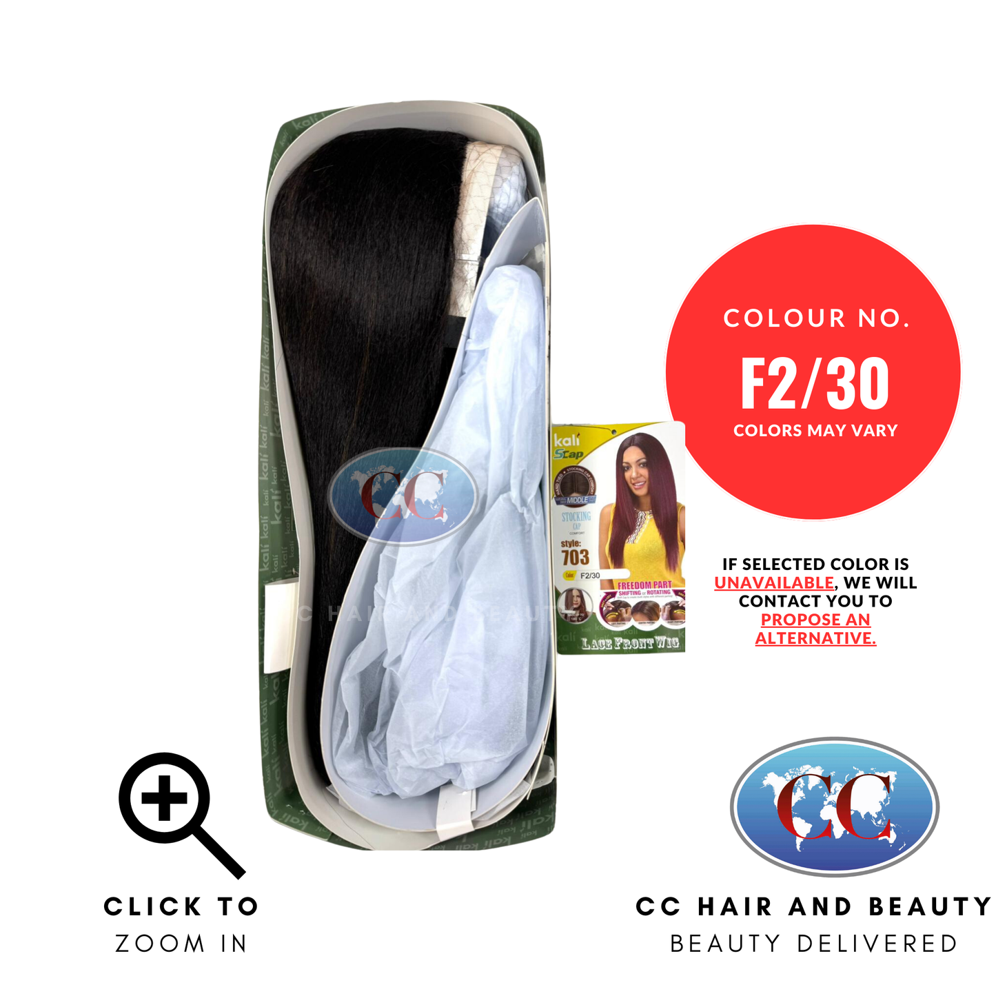 Kali Synthetic Hair Freedom Part Lace Wig - 703-colour F2/30