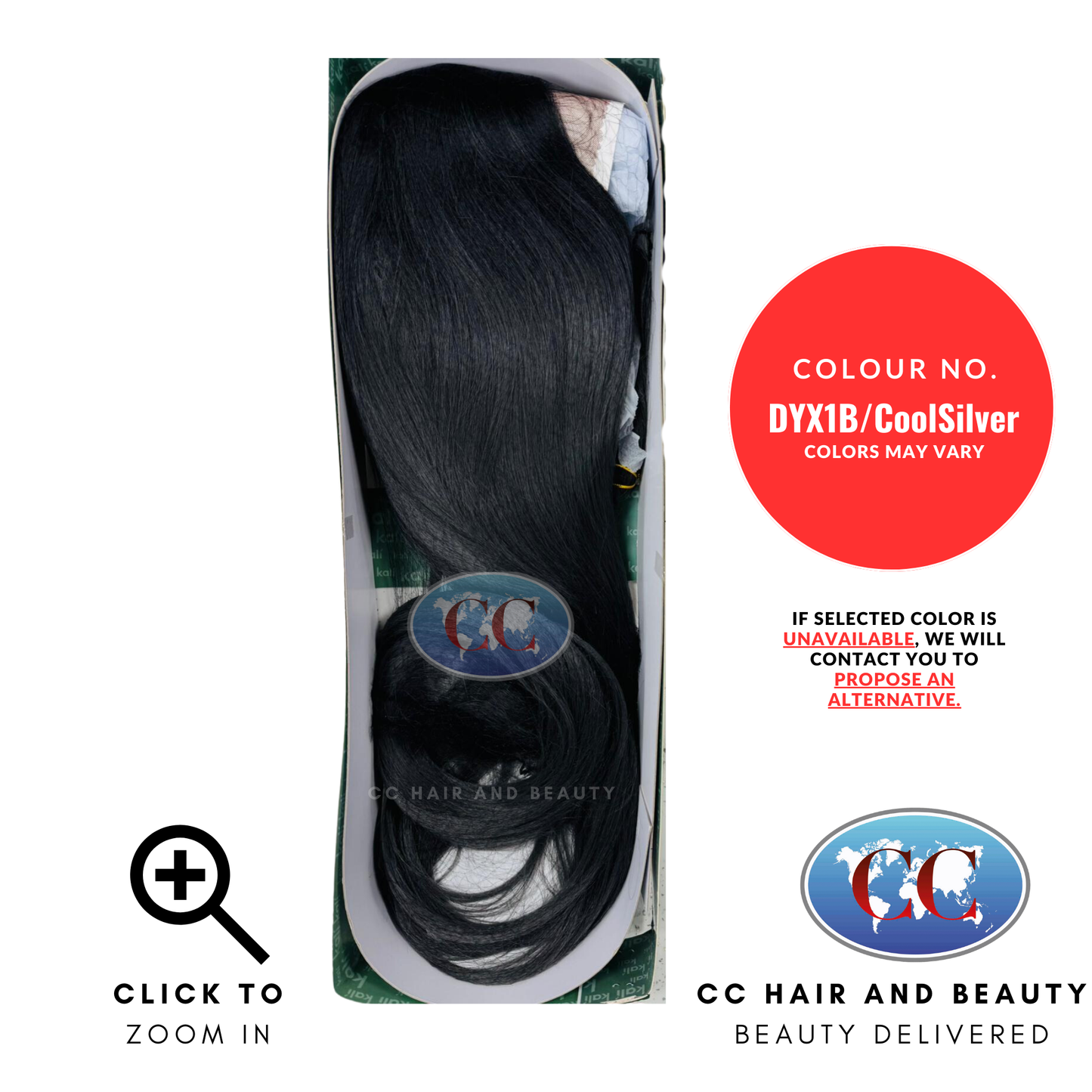 Kali Synthetic Hair Freedom Part Lace Wig - 704-colour DYX1B/COOLSILVER