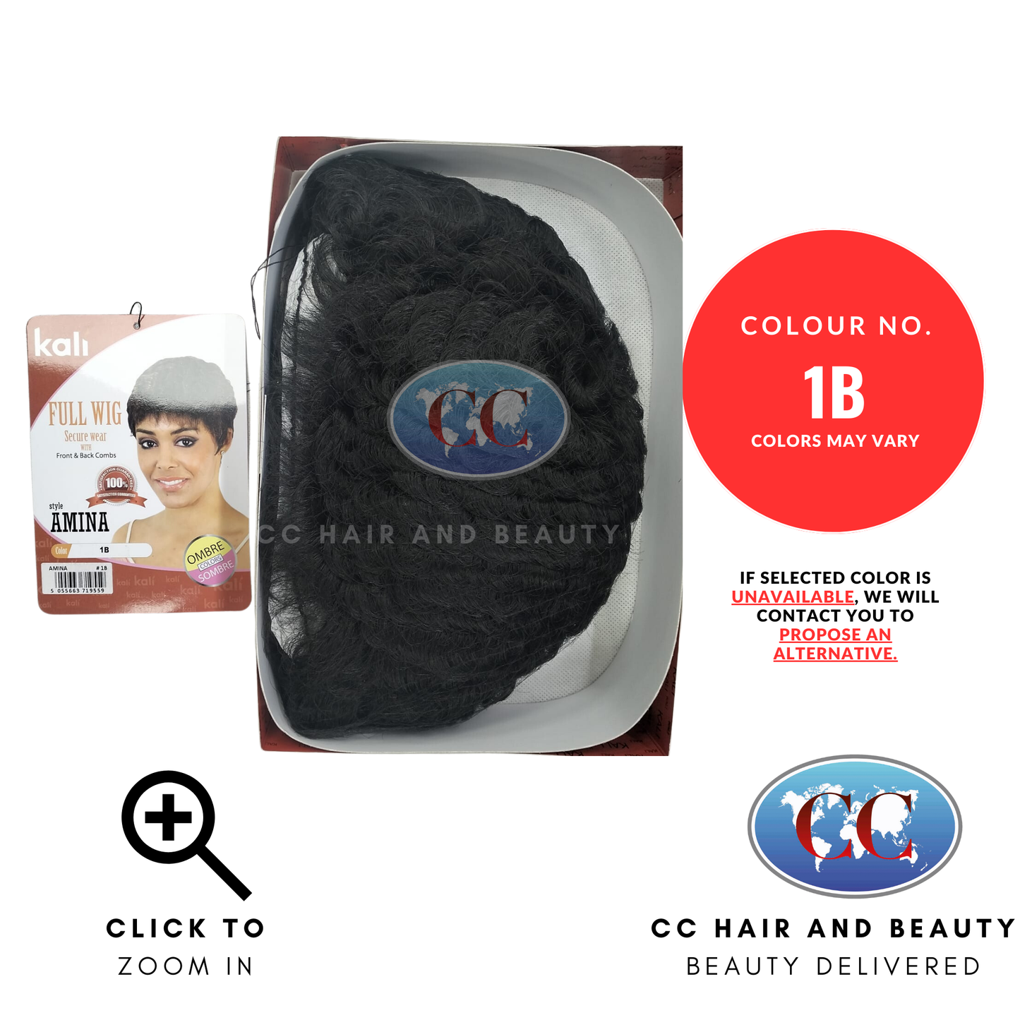 Kali full wig -Amina-Colour 1B