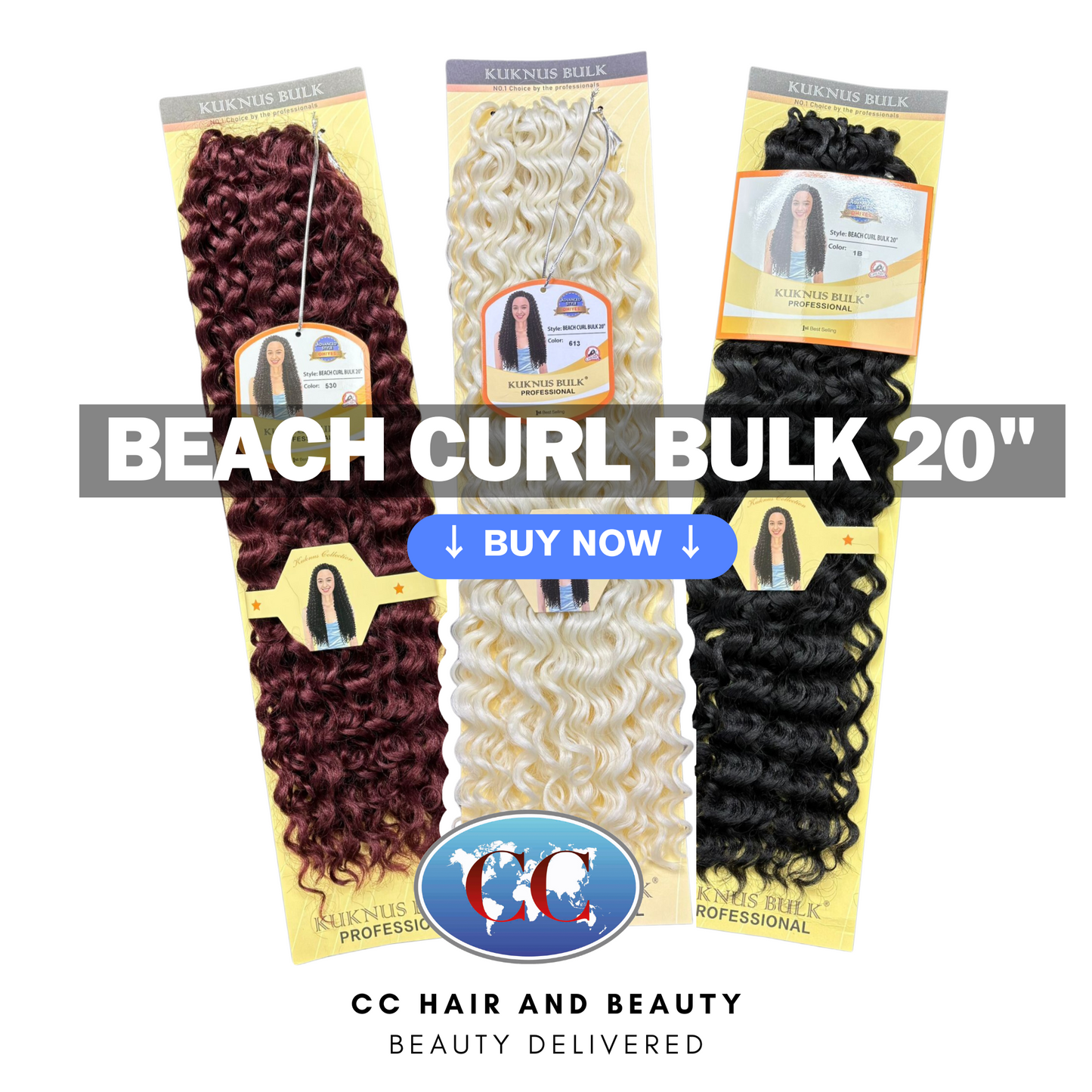 Kuknus Collection Crochet Beach Curl Bulk 20''