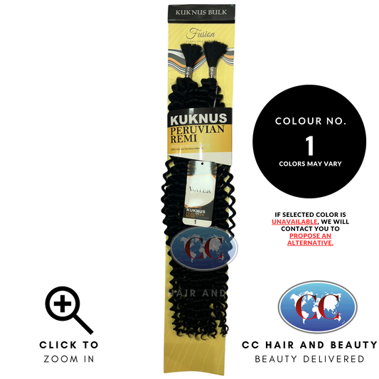 Kuknus Bulk Peruvian Remi 100% Human Hair Blended - Water Wave 20" - 1