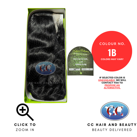 Kuknus Collection 100% Human Hair Remi Quality-HH LACE DEEP PART ANABEL-Colour 1B