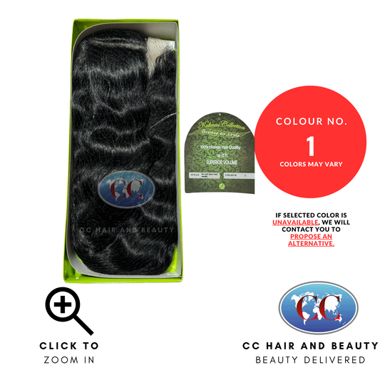 Kuknus Collection 100% Human Hair Remi Quality-HH LACE DEEP PART ANABEL-Colour 1