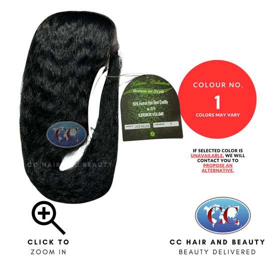 Kuknus Collection 100% Human Hair Remy-Lace Willow Wig-Colour 1