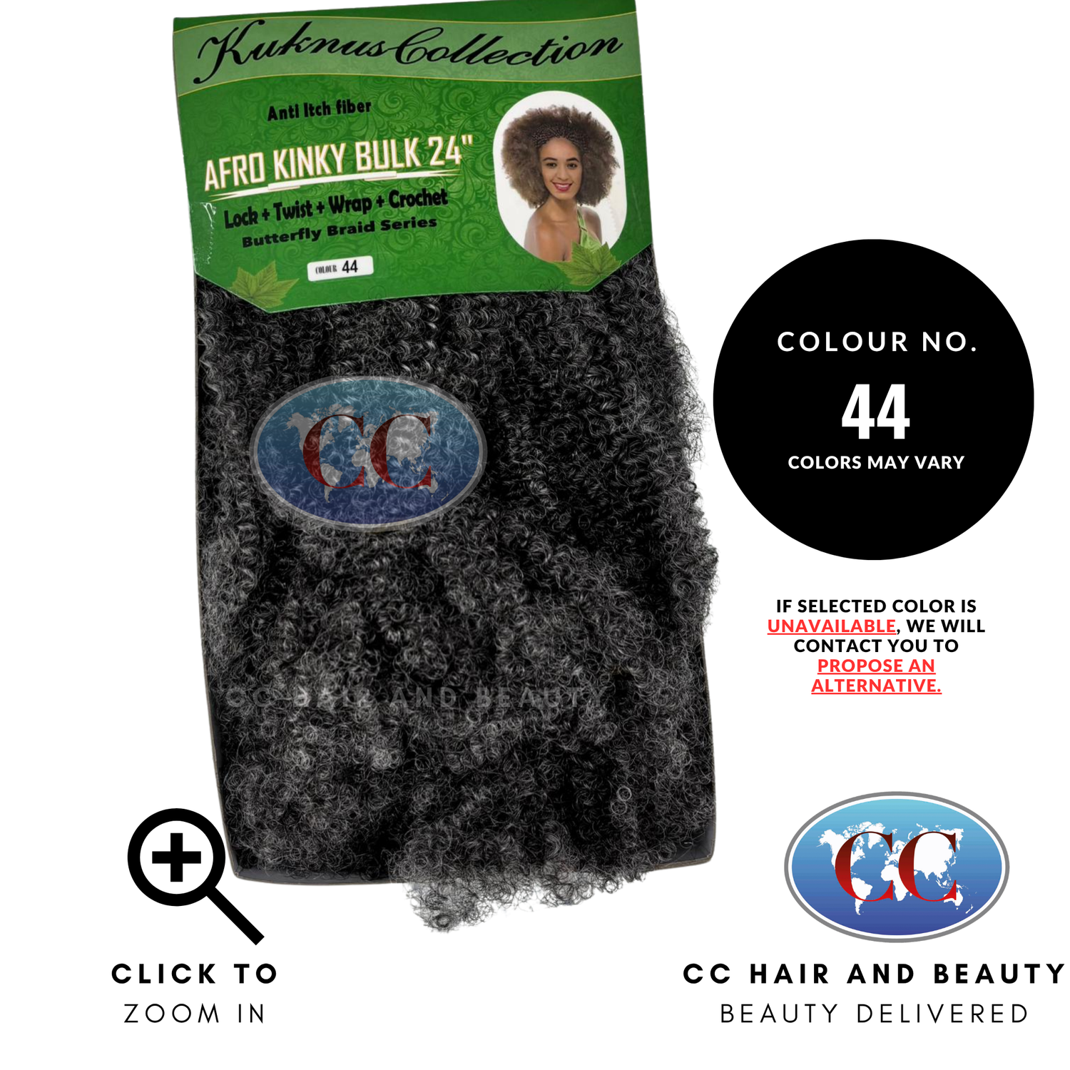 Kuknus Collection Afro Kinky Bulk Afro Twist Hair Extensions 24" Anti itch Fiber -44