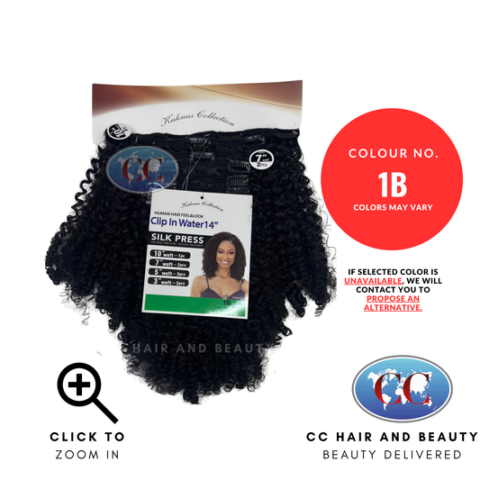 Kuknus Collection Clip-in Water Wave 14inches 9Pcs -1B