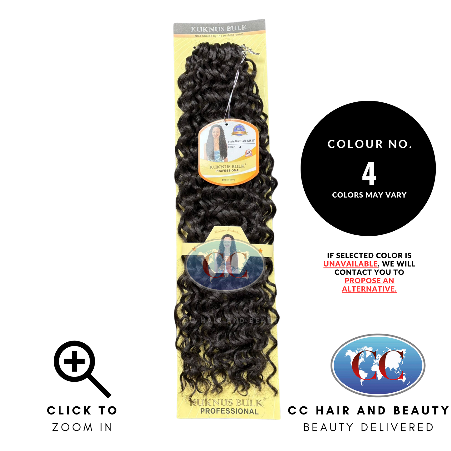 Kuknus Collection Crochet Beach Curl Bulk 20''-Colour 4