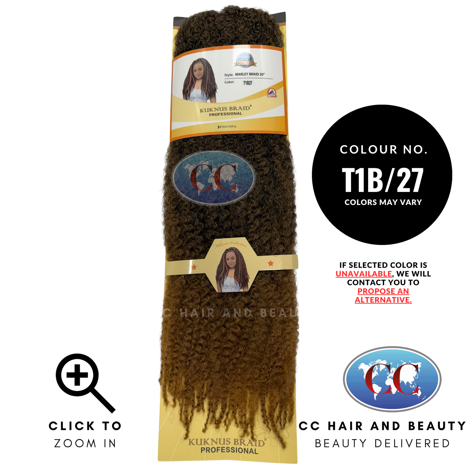 Kuknus Collection Crochet Marley Braid 20'' - T1B/27