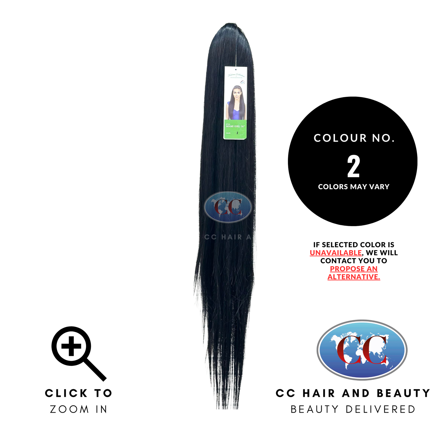 Kuknus Collection Miami Girl 36" Ponytail-Colour 2