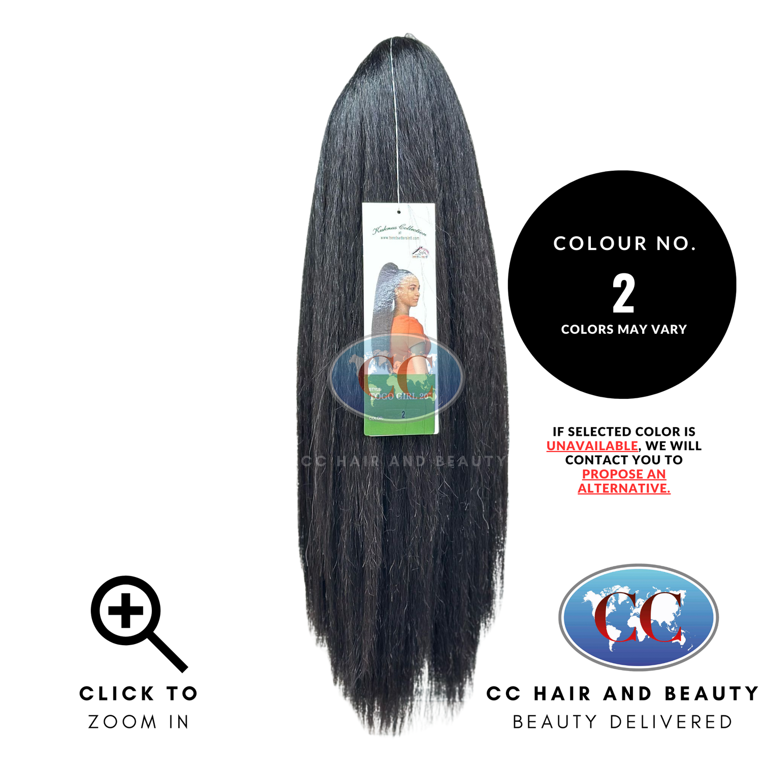Kuknus Collection Togo Girl 20" Ponytail-Colour 2