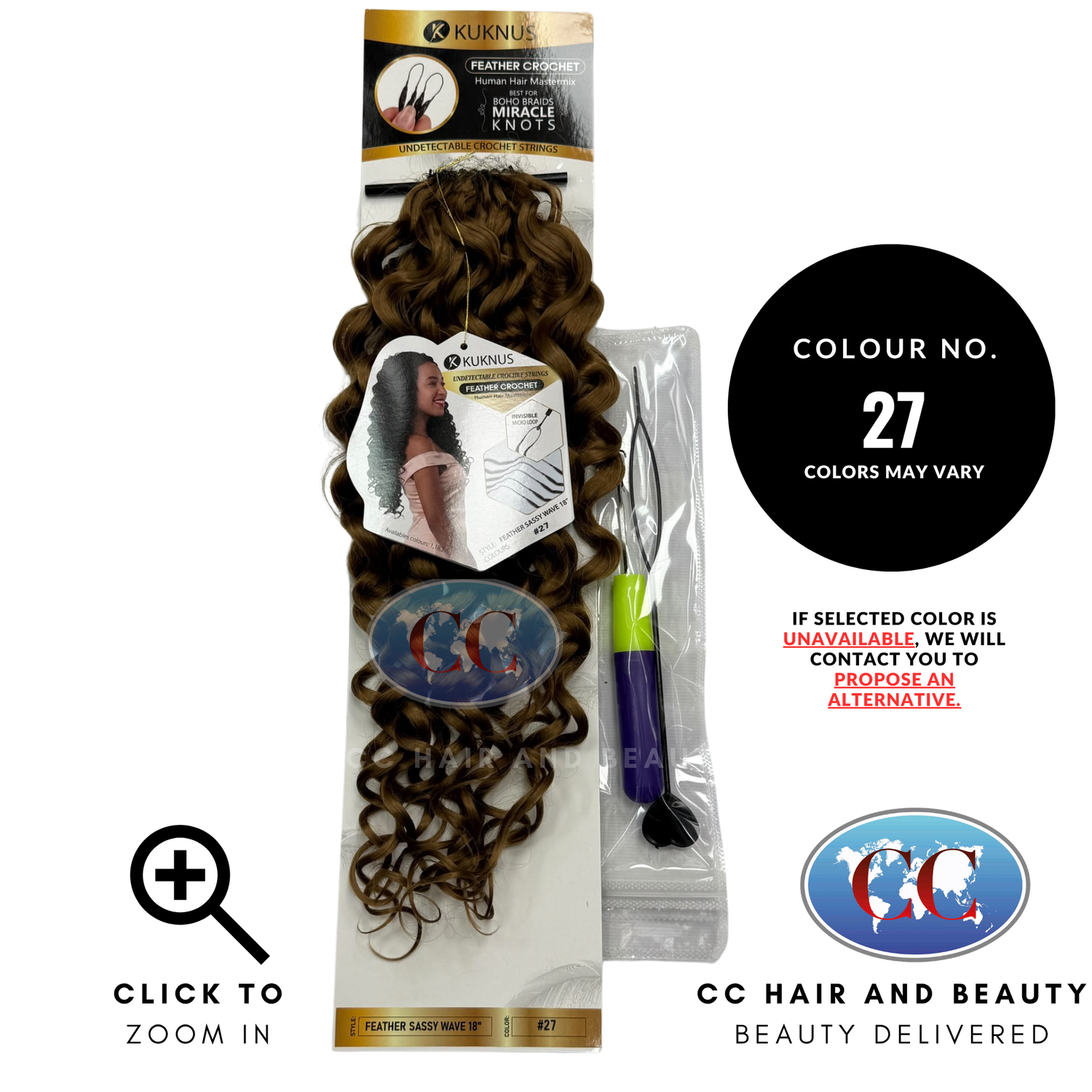 Kuknus Feather Crochet Human Hair MasterMix Sassy Wave 18" - 27