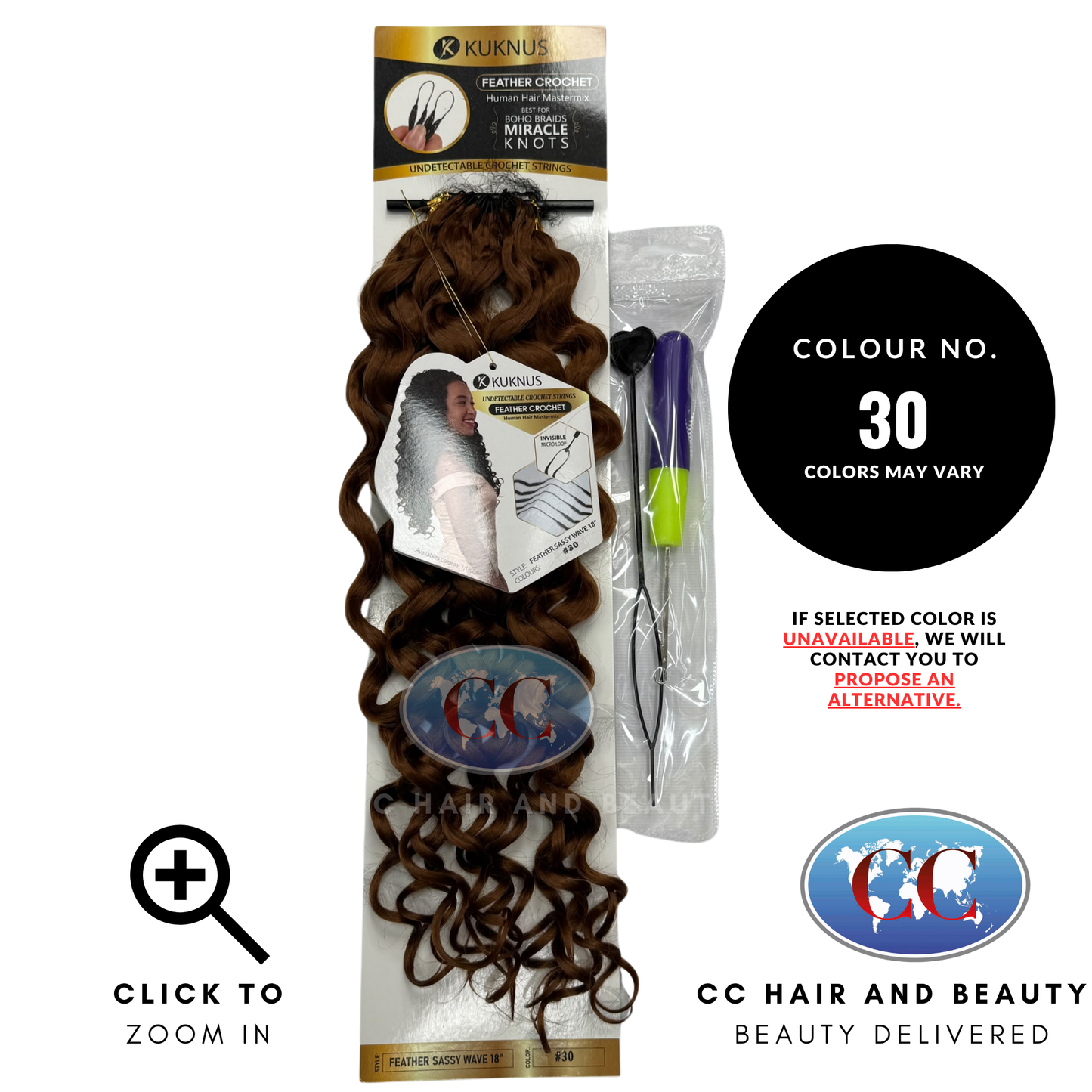 Kuknus Feather Crochet Human Hair MasterMix Sassy Wave 18" - 30