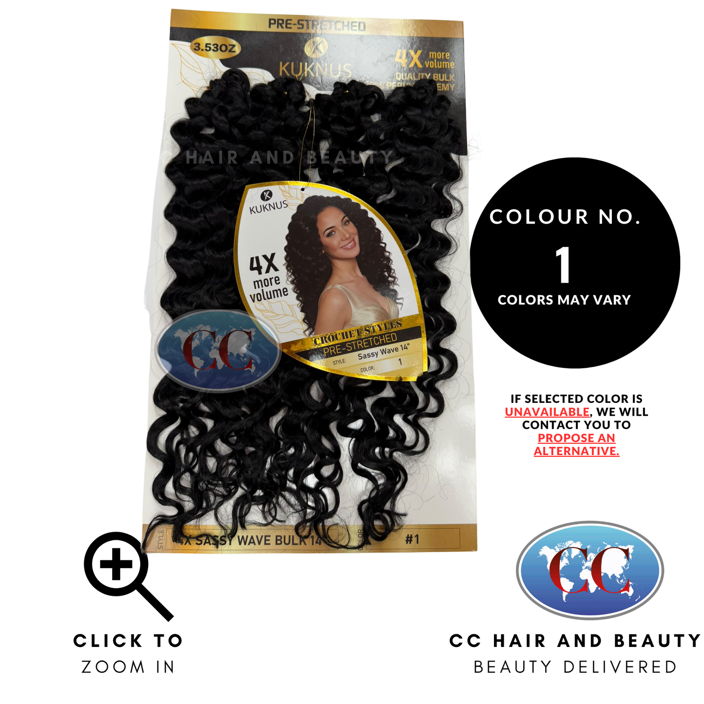 Kuknus Luxurious Pre-Stretched 100% Peruvian Remy Boho Braid & Locs Styles - Sassy Wave 14" - 1