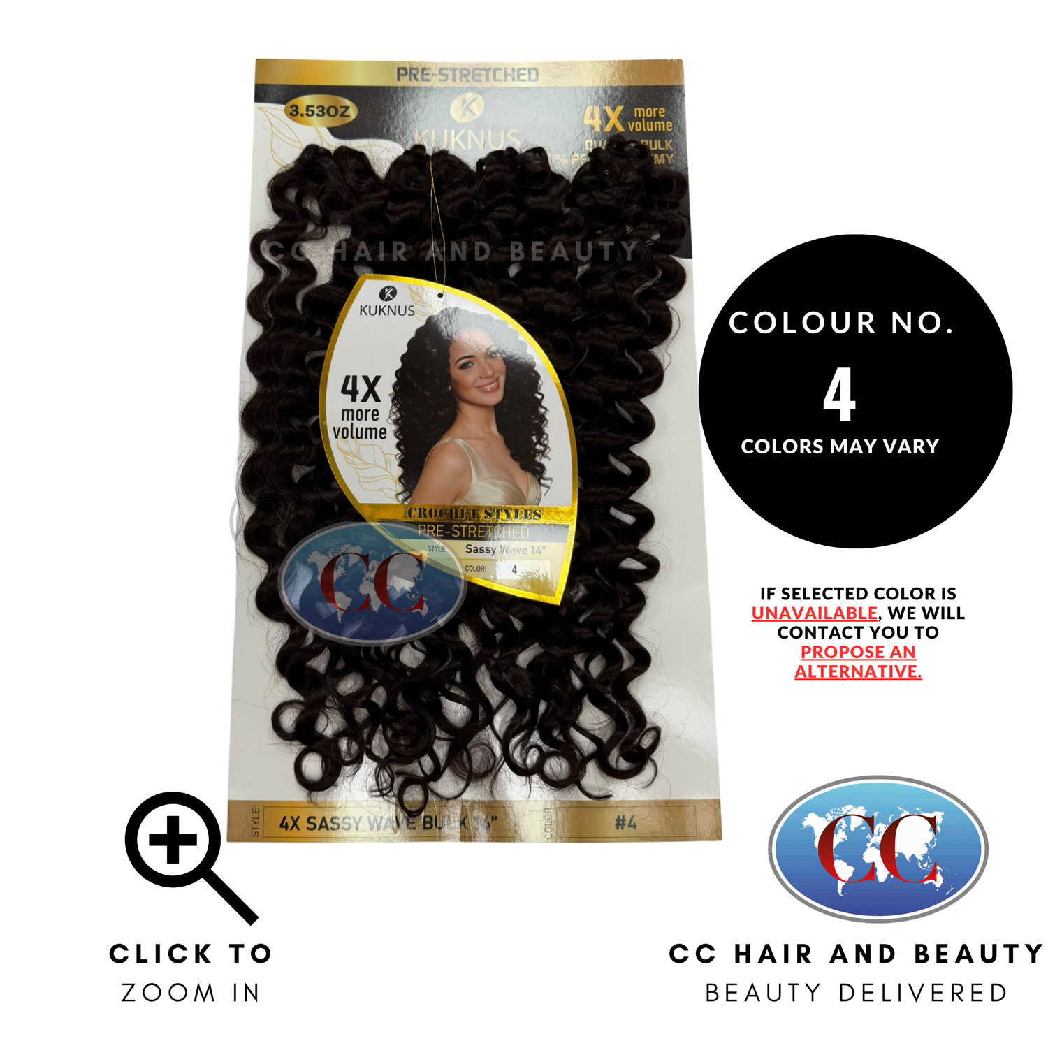 Kuknus Luxurious Pre-Stretched 100% Peruvian Remy Boho Braid & Locs Styles - Sassy Wave 14" - 4