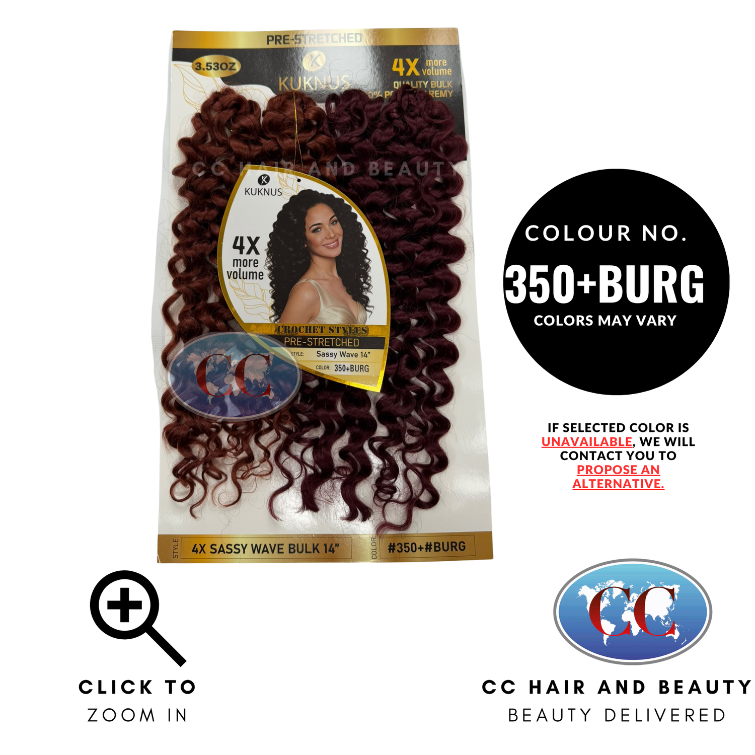 Kuknus Luxurious Pre-Stretched 100% Peruvian Remy Boho Braid & Locs Styles - Sassy Wave 14" - 350+BURE