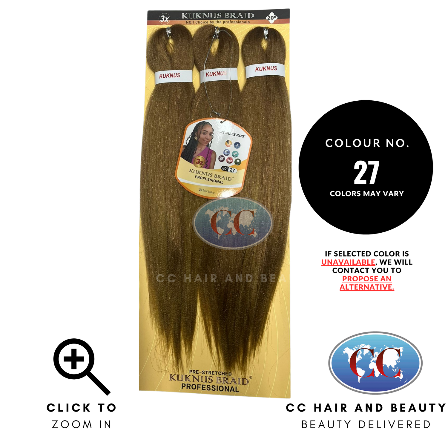 Kukunus Collection Pre Stretched & Anti Itch Fibre Braids 3x 20"- 27