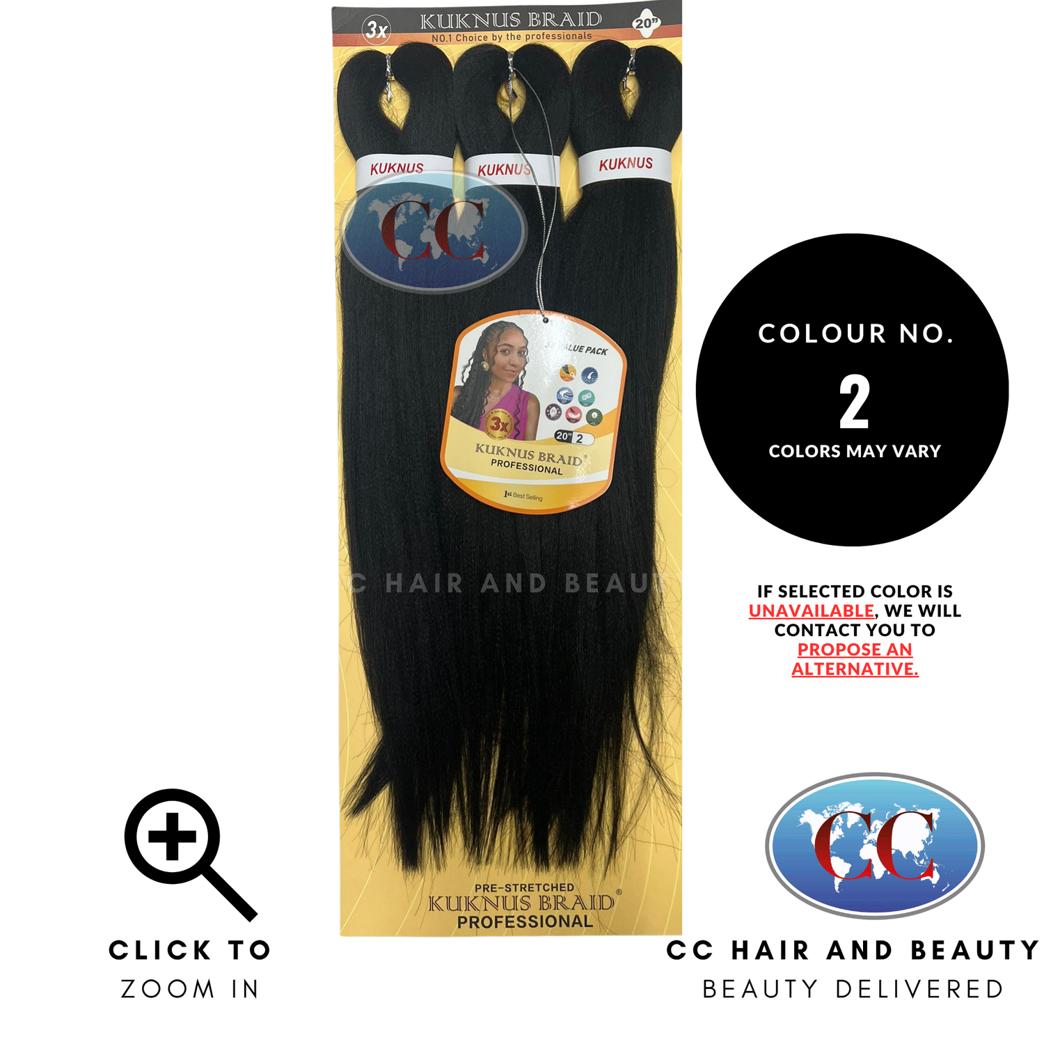 Kukunus Collection Pre Stretched & Anti Itch Fibre Braids 3x 20"- 2