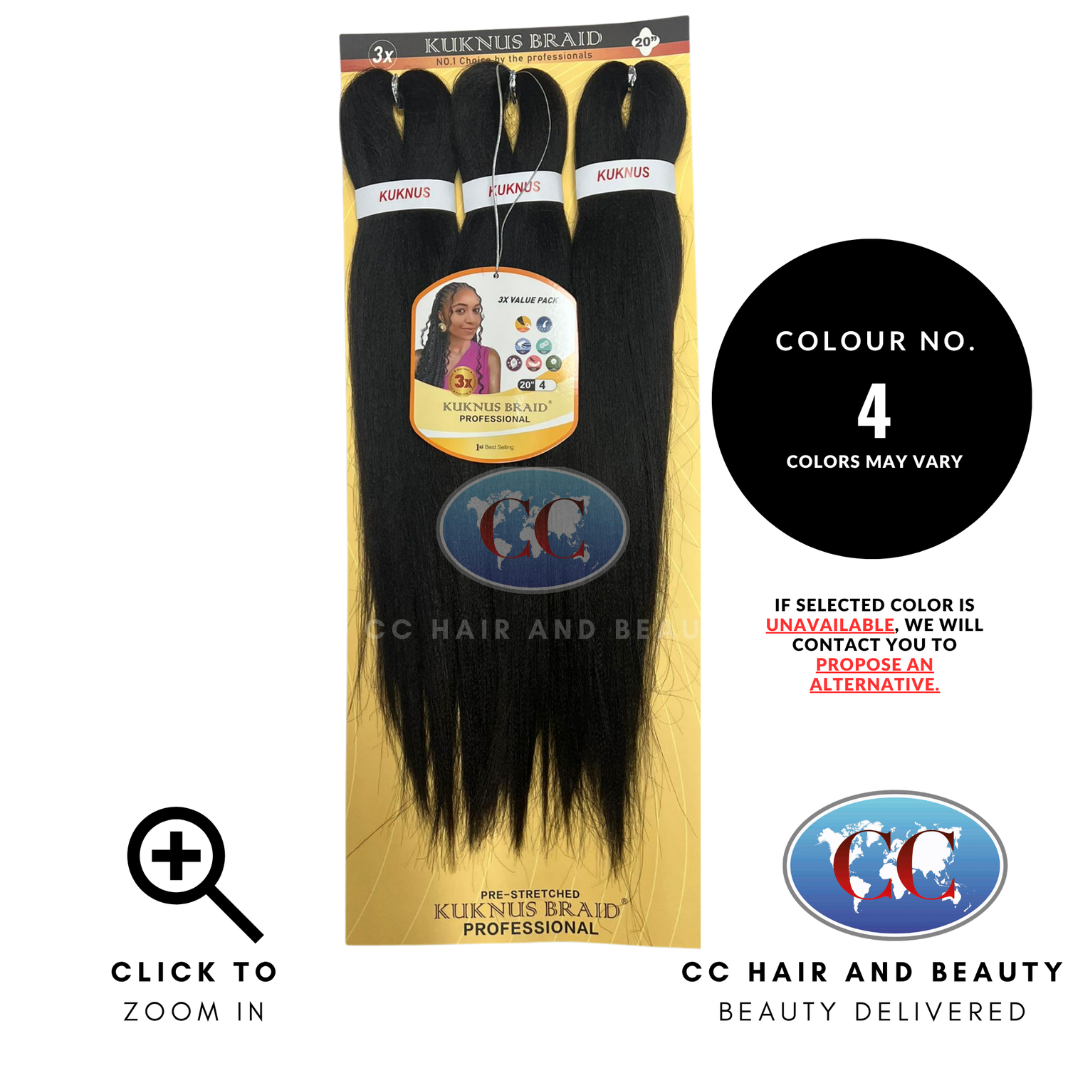 Kukunus Collection Pre Stretched & Anti Itch Fibre Braids 3x 20"- 4