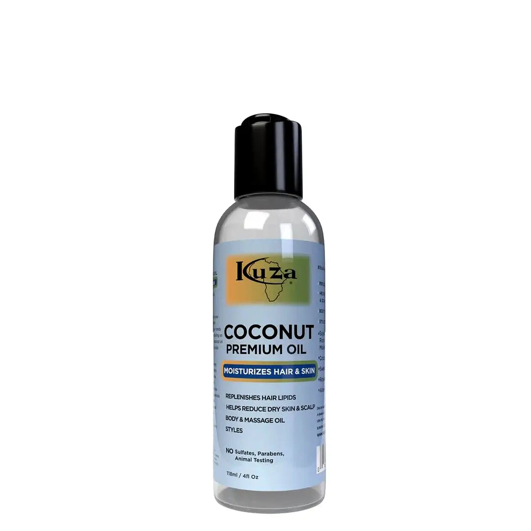 Kuza Coconut Premium Oil Moisturizes Hair & Skin 4Oz