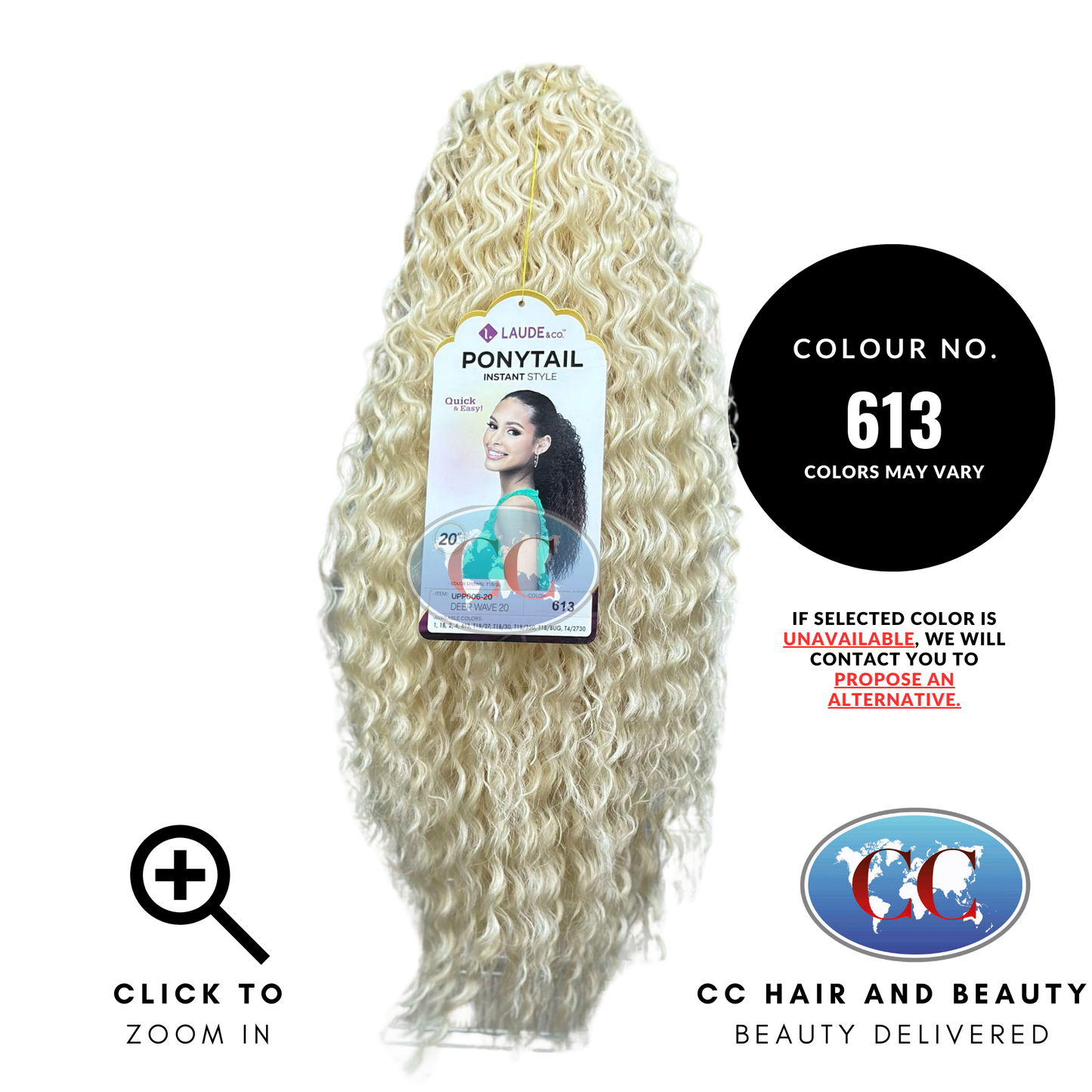 Laude & Co Ponytail Deep Wave UPP006 - 20-Colour 613