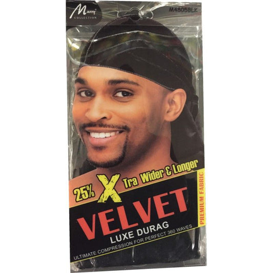 Murry Collection Velvet Durag Black- M4805BLK