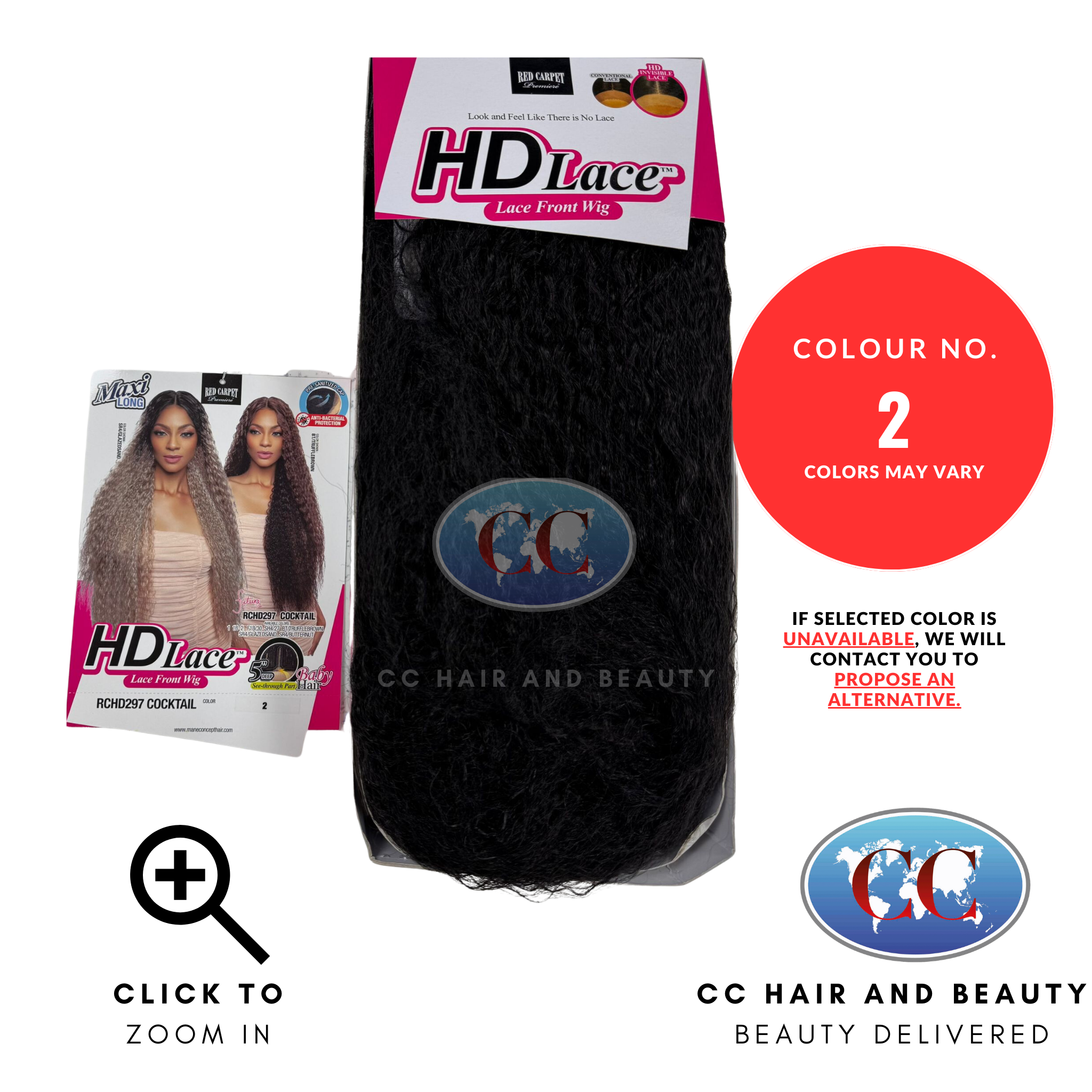 Mane Concept Red Carpet HD Lace Front Wig - RCHD297 Cocktail-Colour 2