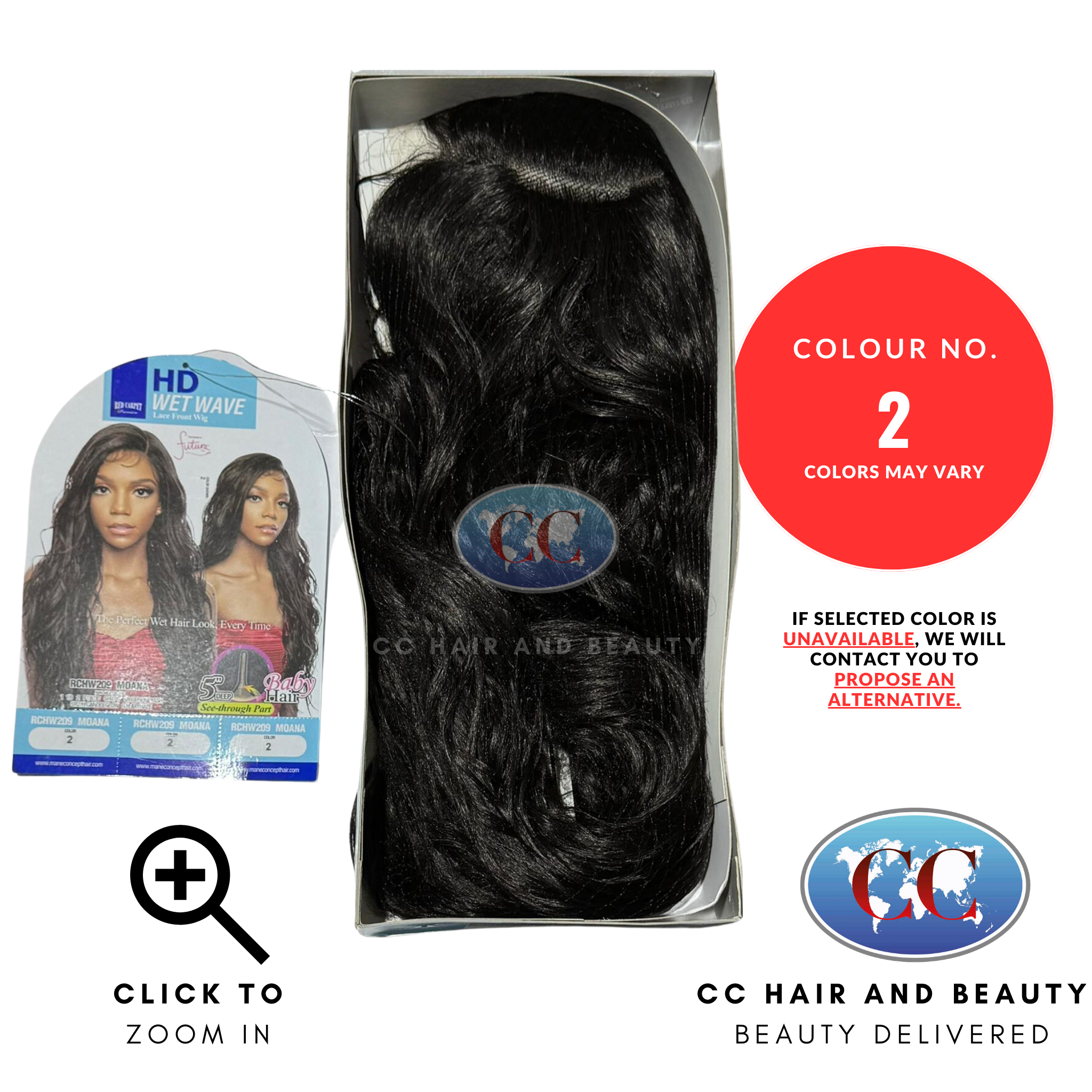 Mane Concept Red Carpet Wet Wave HD Lace Front Wig - RCHW209 Moana-Colour 1