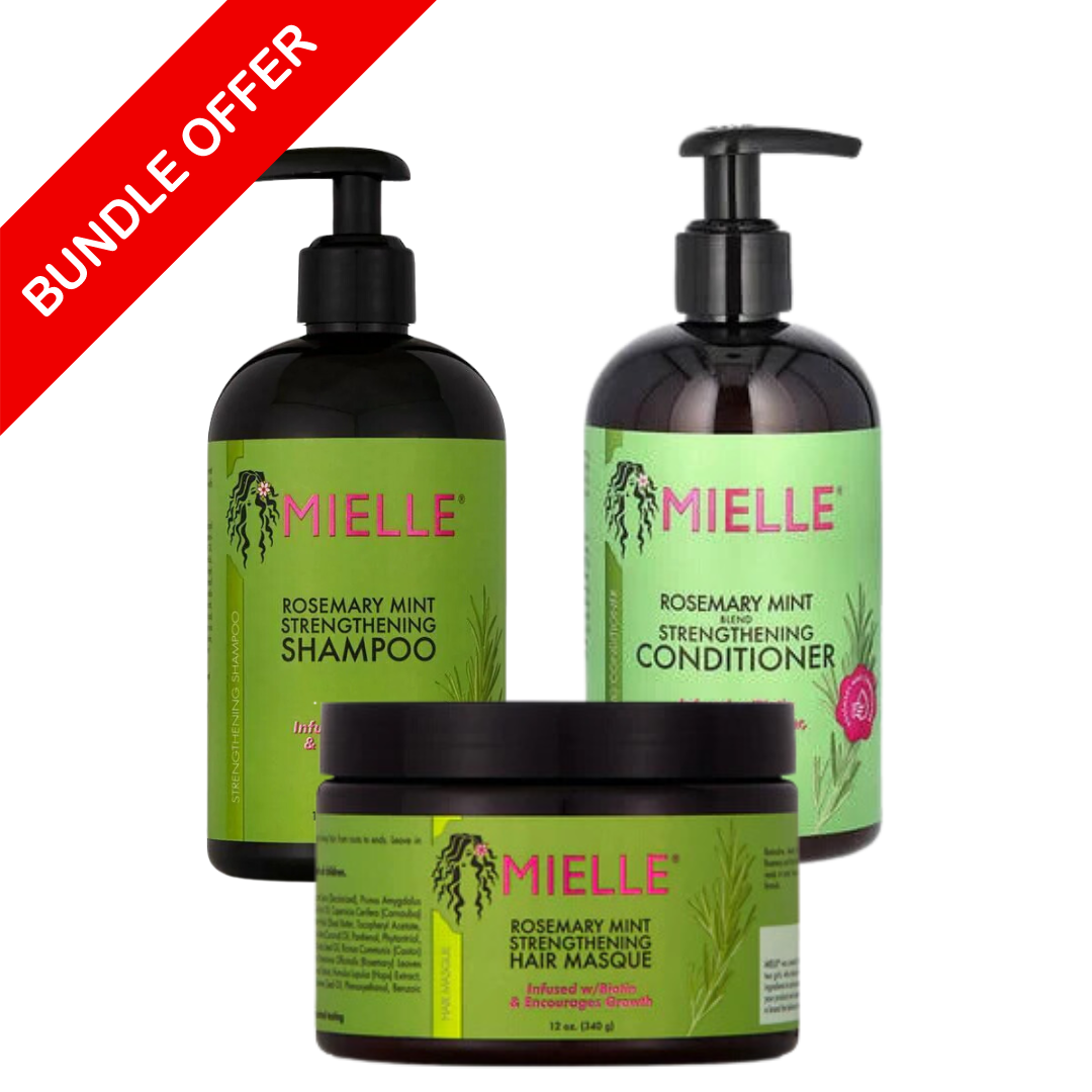 Mielle Rosemary & Mint - Shampoo 12oz, Conditioner 12oz & Masque 12 oz - Bundle Deal