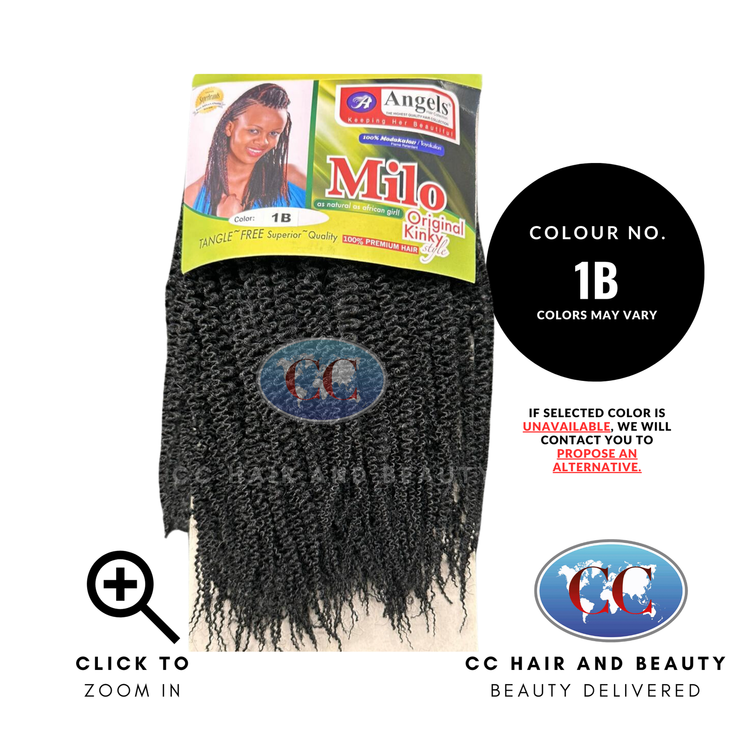 Milo Synthetic Hair Kinky Style 10″ x 2 Bundles-colour 1B