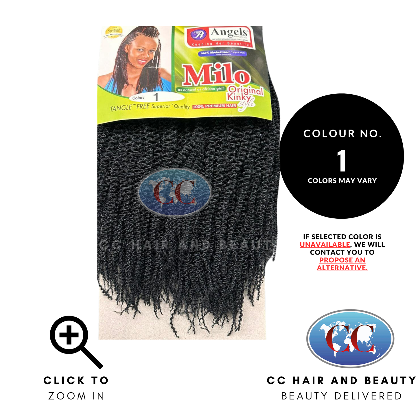 Milo Synthetic Hair Kinky Style 10″ x 2 Bundles-colour 1