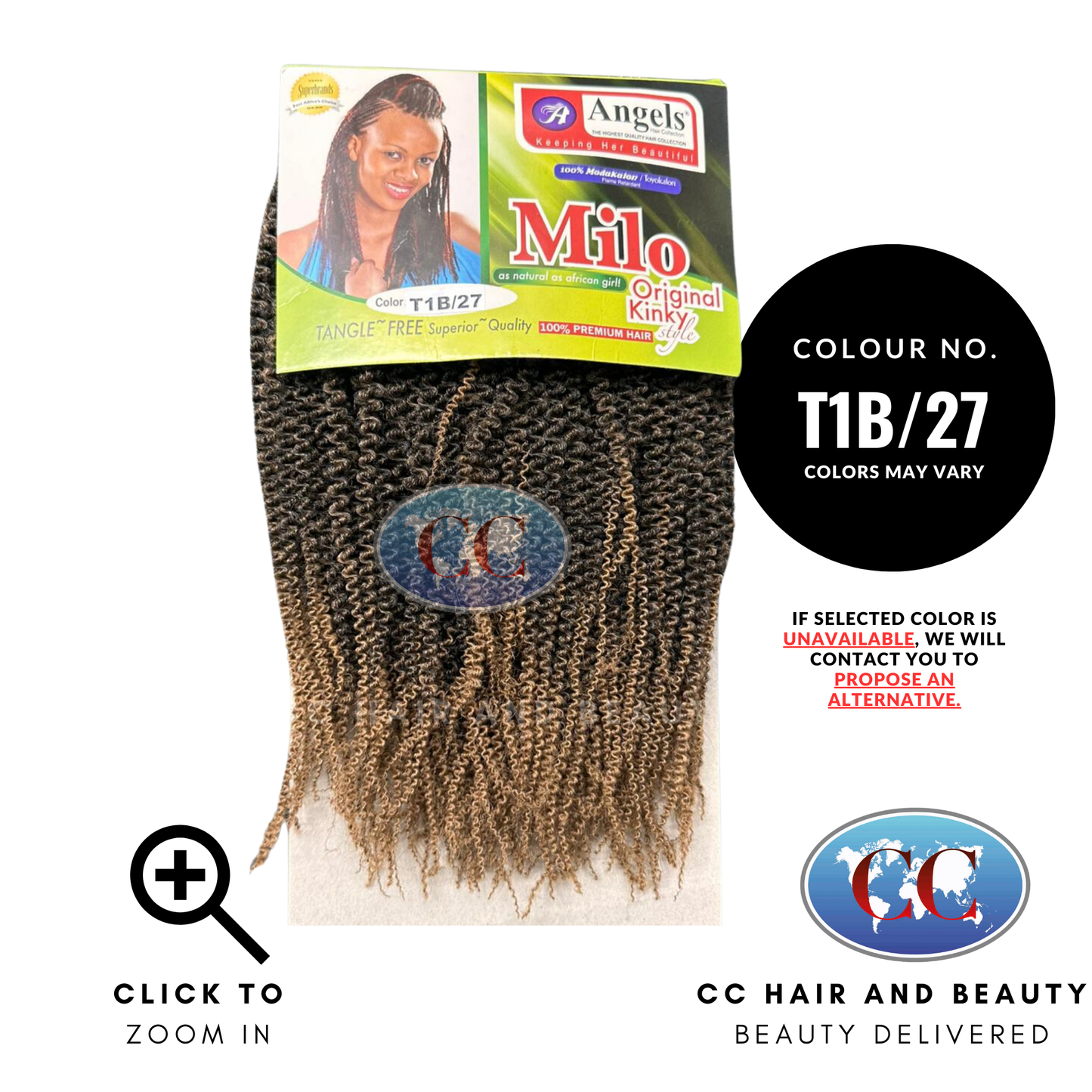 Milo Synthetic Hair Kinky Style 10″ x 2 Bundles-colour T1B/27