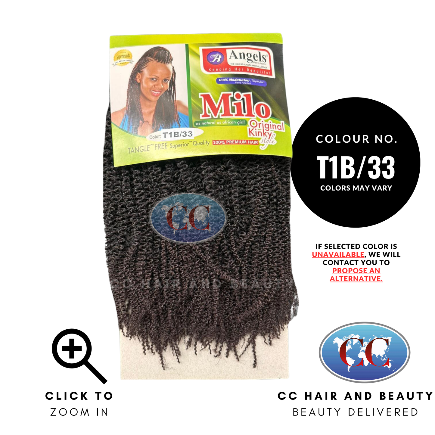 Milo Synthetic Hair Kinky Style 10″ x 2 Bundles-colour T1B/33